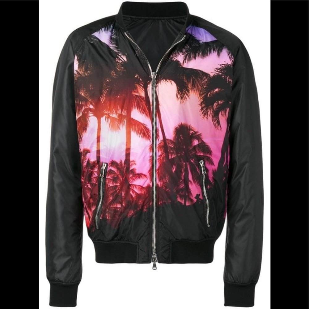 BALMAIN sunset print bomber jacket
